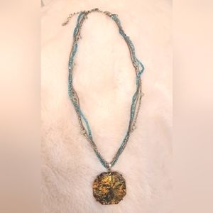 5X Beaded necklace gemstone